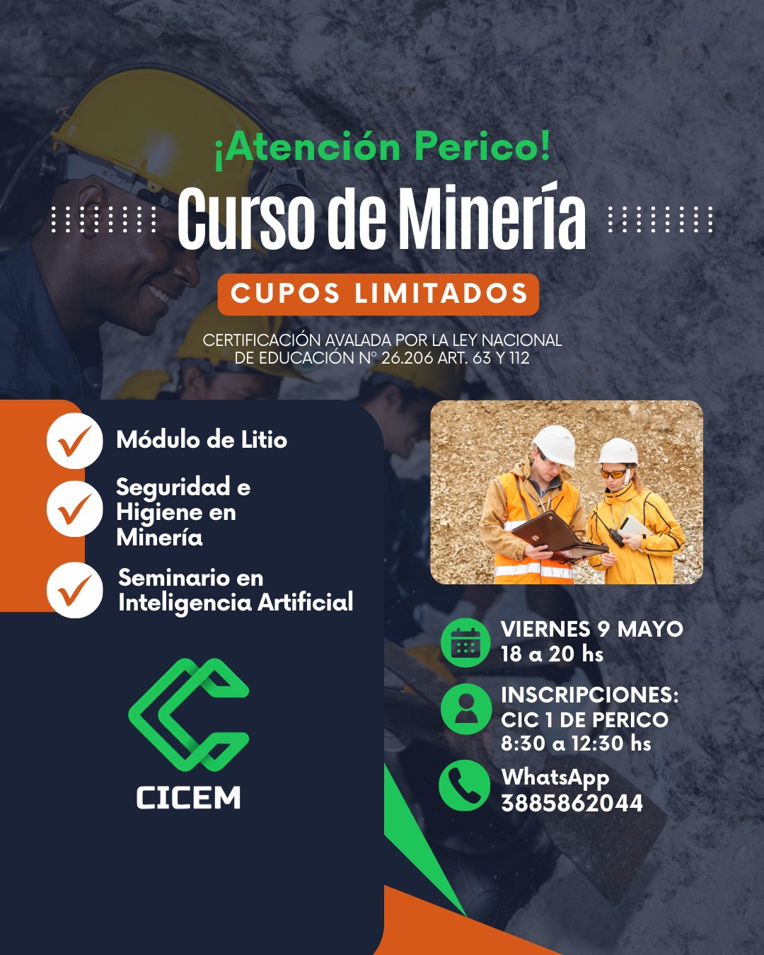 Curso Intensivo de Minería en Perico