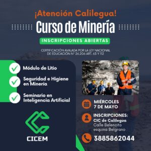 Curso Intensivo de Minería en Calilegua