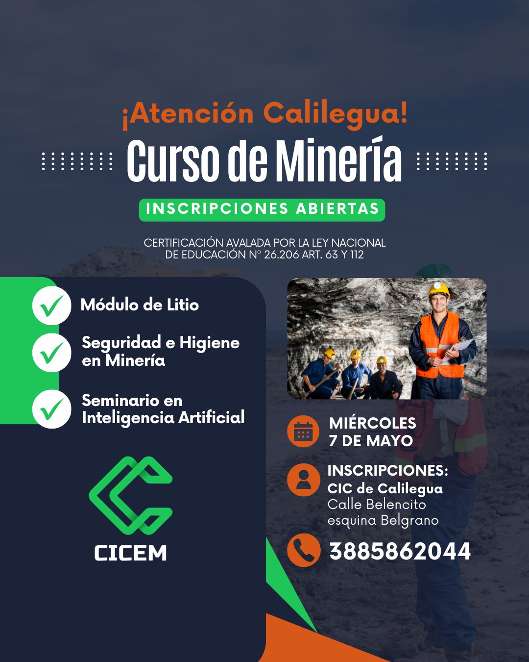 Curso Intensivo de Minería en Calilegua